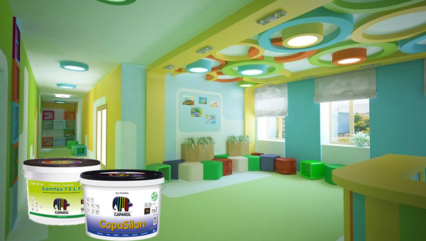 Краски Caparol для детских садов и школ